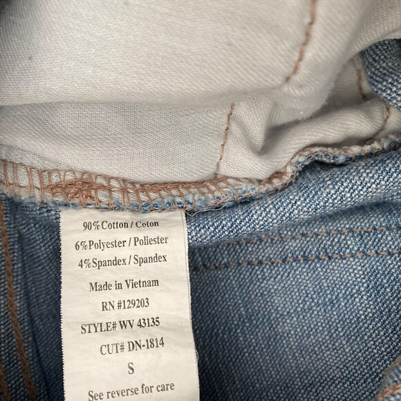 Cello Shorts Denim Womens Small Distressed Light Wash Cuffed - Picture 5 of 6